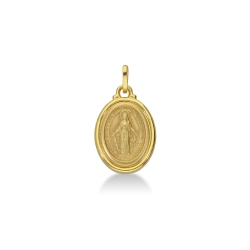 Sacred Mary pendant in 18k yellow gold