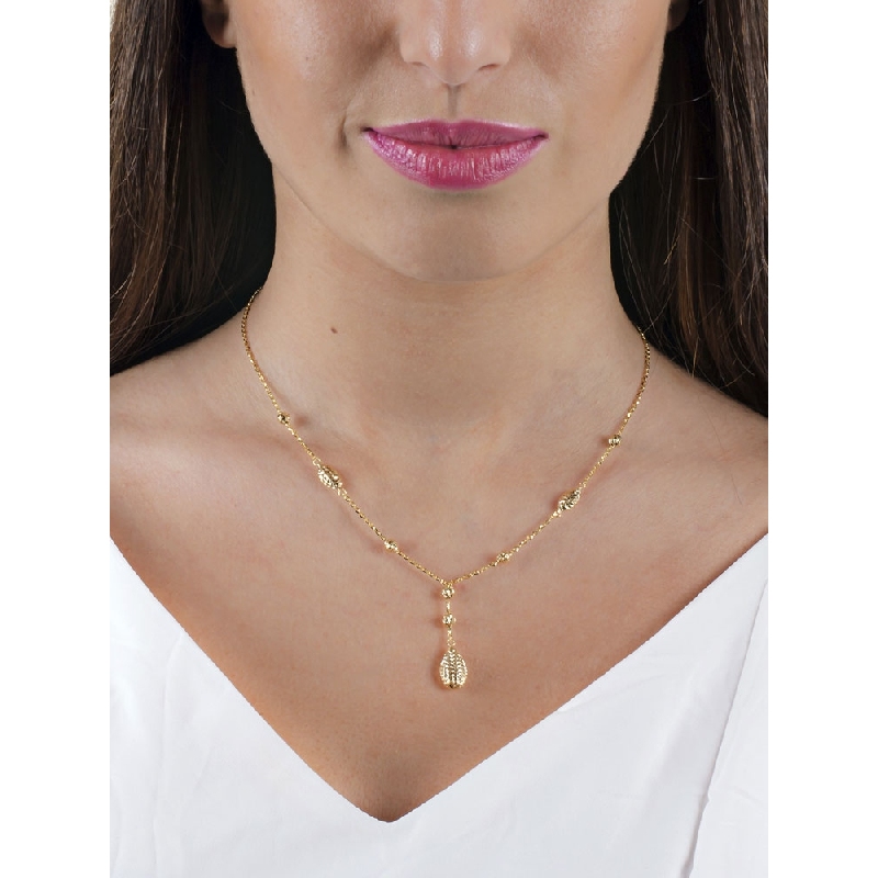 18k yellow gold necklace with drops  18k yellow gold necklace with drops