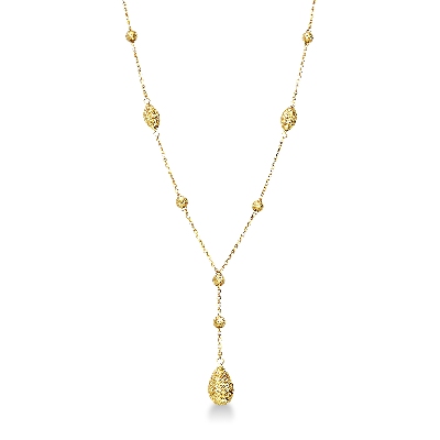 18k yellow gold necklace with drops 