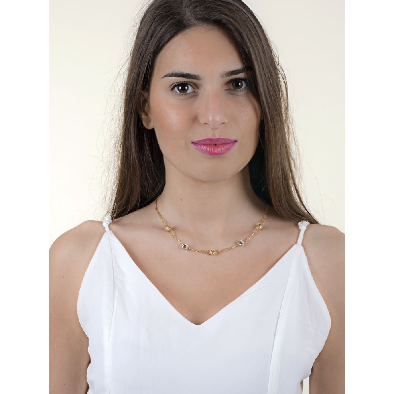 Necklace with 18k white and yellow gold  Necklace with 18k white and yellow gold