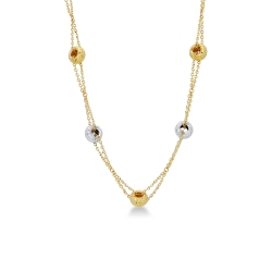 Necklace with 18k white and yellow gold