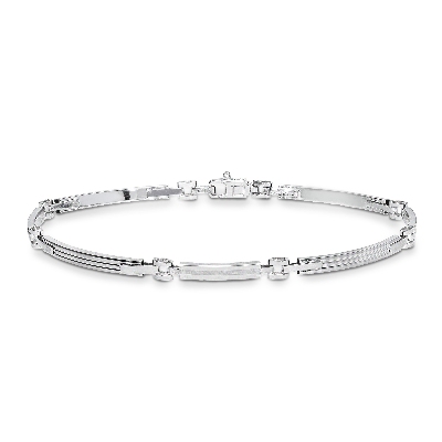 18k white gold bracelet with small bars