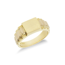 Yellow gold 18k squared ring