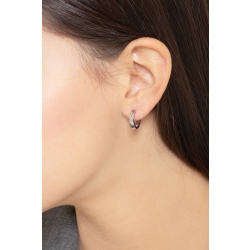 18k white gold little hoop earrings  2