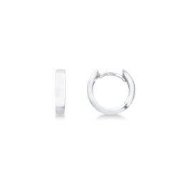 18k white gold little hoop earrings