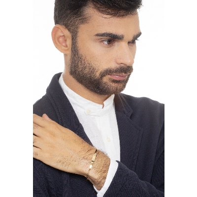 Rigid bracelet in 18k yellow gold
