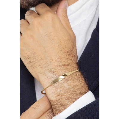 Rigid bracelet in 18k yellow gold