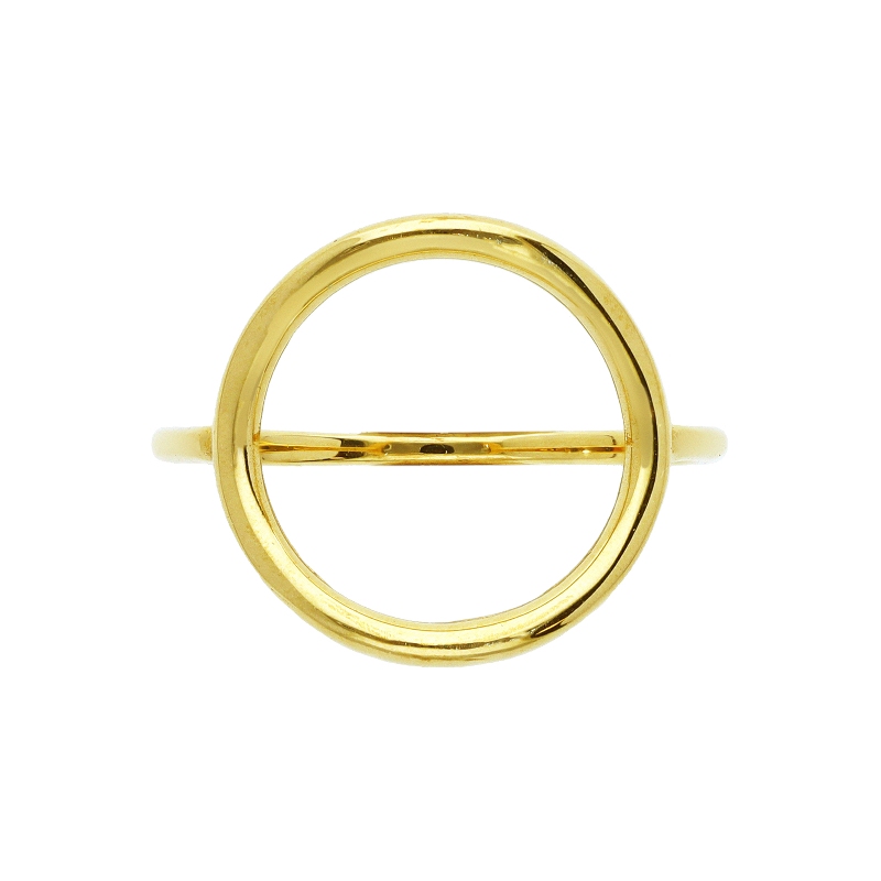 18k yellow gold circle ring 