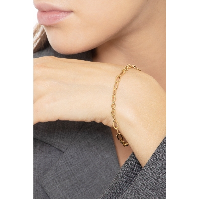 Fancy enlongated bracelet in 18k yellow gold