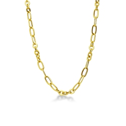 18k yellow gold paperclip chain