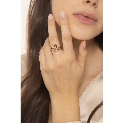 18k yellow gold contrariè ring