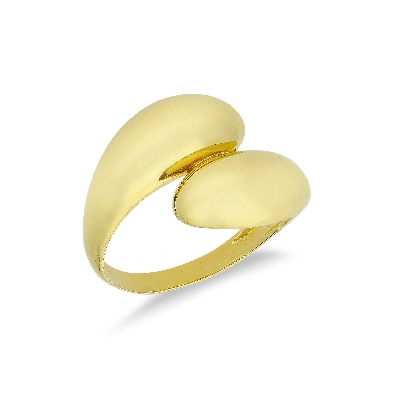 18k yellow gold contrariè ring