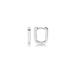 White gold 18k rectangular earrings 