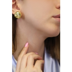 18k gold button earrings  2