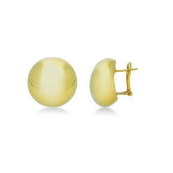 18k gold button earrings