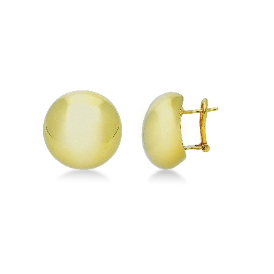 18k gold button earrings 
