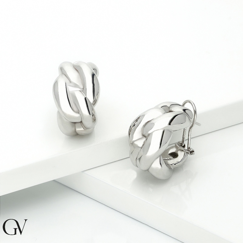 18k white gold iced out earrings 18k white gold iced out earrings