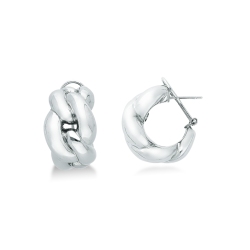 18k white gold iced out earrings