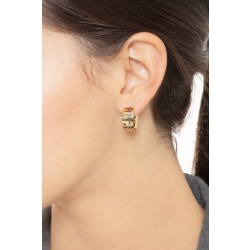 18k yellow gold hoop earrings with multicolor zircons  2
