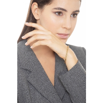 18k yellow gold semirigid bracelet