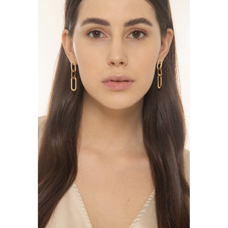 Earrings pendant in yellow gold 750 Earrings pendant in yellow gold 750