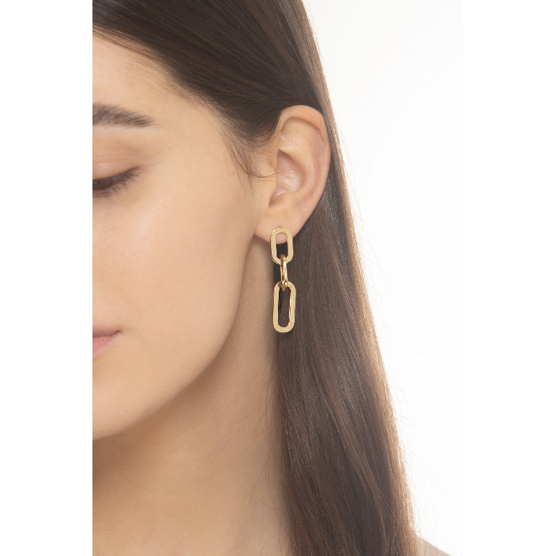 Earrings pendant in yellow gold 750 Earrings pendant in yellow gold 750