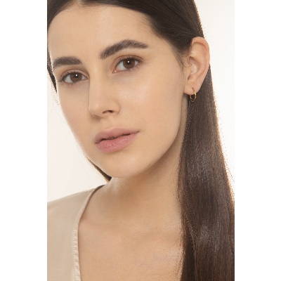 18k yellow gold hoops earrings 