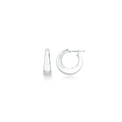 Woman hoop earrings white gold