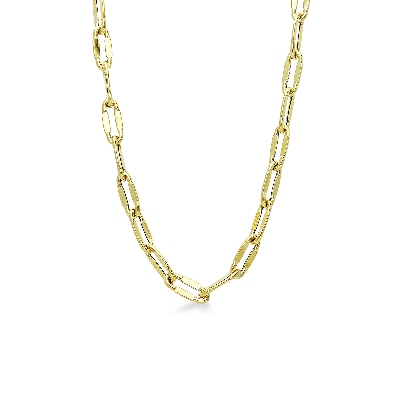 18k yellow gold iced out necklace