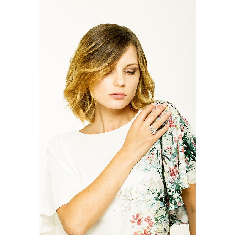 18k white gold knot ring with diamonds  18k white gold knot ring with diamonds