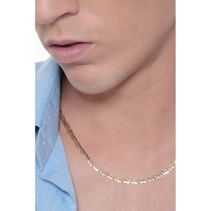 Anchor chain in 18k white and yellow gold Anchor chain in 18k white and yellow gold