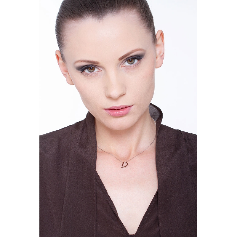 Necklace with letter A in white gold with diamond Necklace with letter A in white gold with diamond