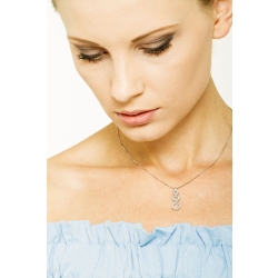 White gold 18k pendant with three circles of diamonds  2