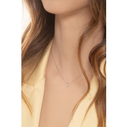 Necklace in with gold 18k with heart diamond pendant  2