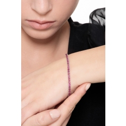 Tennis bracelet in white gold 18k with rubies 2