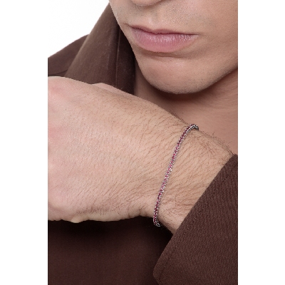 18k white gold tennis bracelet with rubies