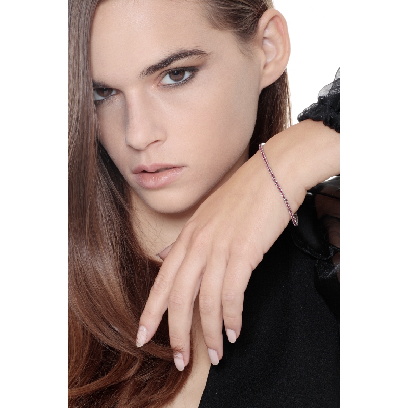 18k white gold tennis bracelet with rubies 18k white gold tennis bracelet with rubies