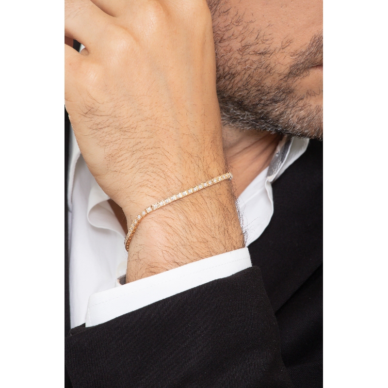 Stylish tennis bracelet in rose gold 18k with diamonds Stylish tennis bracelet in rose gold 18k with diamonds