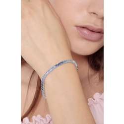 Tennis bracelet in white gold 750 with blue sapphires 2