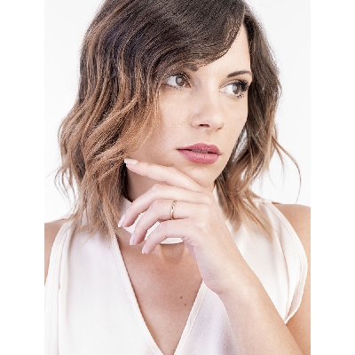 Thin band in 18k rose gold