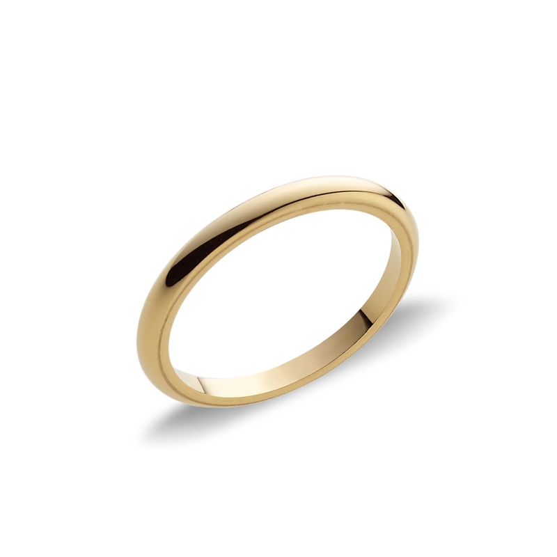 18k yellow gold thin wedding ring