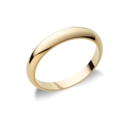 Thick wedding ring in 18k yellow gold