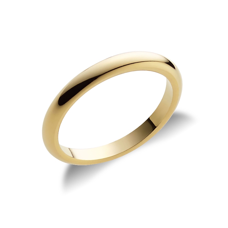 Classical 18k yellow gold wedding ring