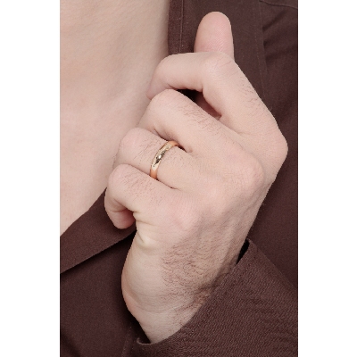 18k yellow gold classical wedding ring