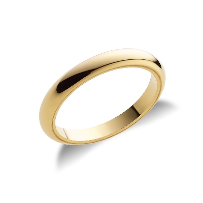 18k yellow gold classical wedding ring