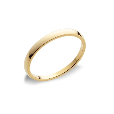 Wedding band in 18k yellow gold