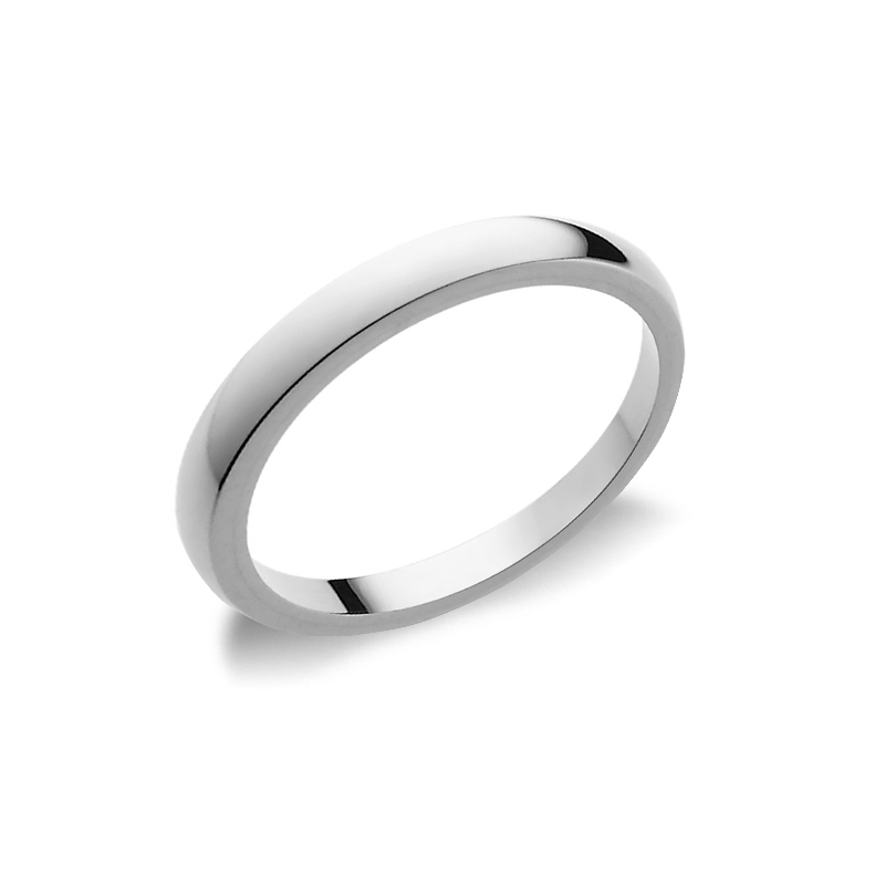 Wedding ring in 18k white gold