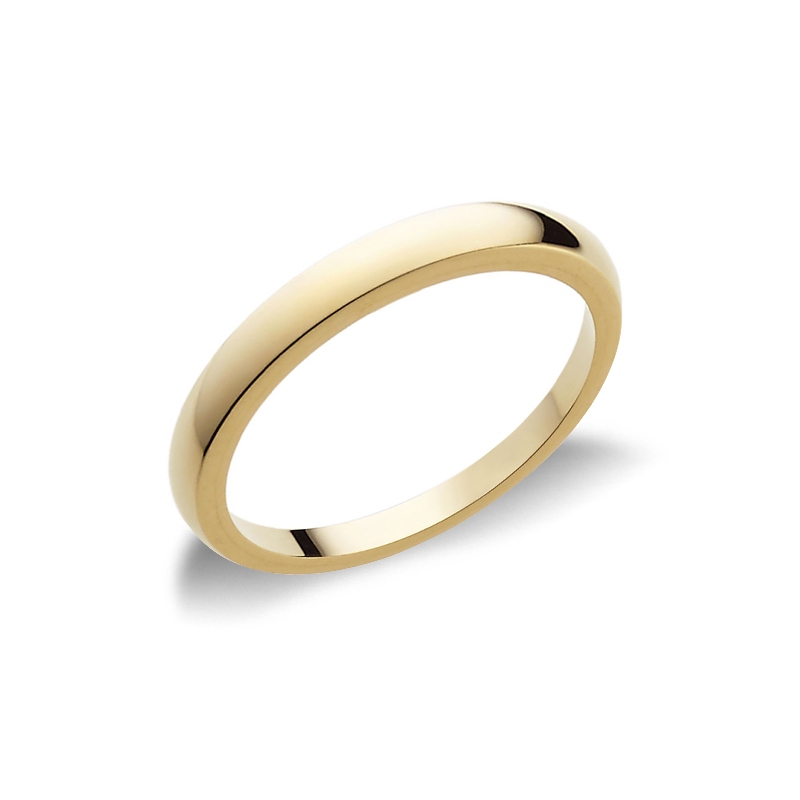 Wedding band in 18k yellow gold