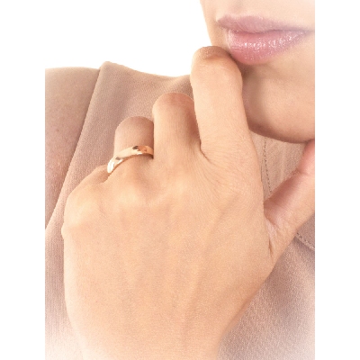 Special wedding ring in 18k rose gold