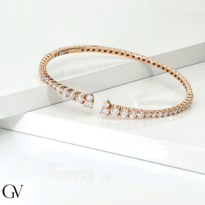 18k rose gold bracelet with diamonds 18k rose gold bracelet with diamonds